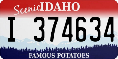 ID license plate I374634