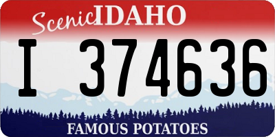 ID license plate I374636