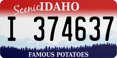 ID license plate I374637