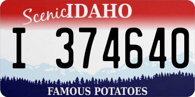 ID license plate I374640