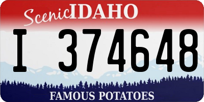 ID license plate I374648