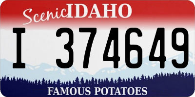 ID license plate I374649