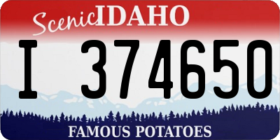 ID license plate I374650