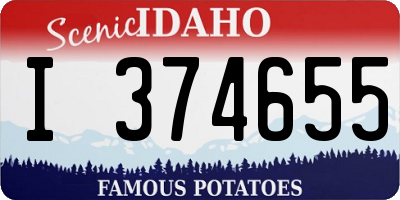ID license plate I374655