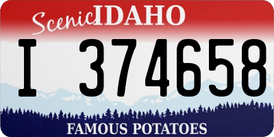 ID license plate I374658
