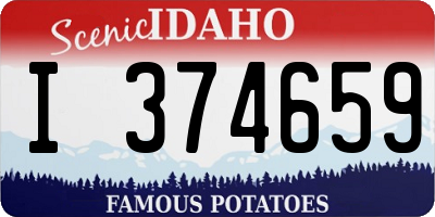 ID license plate I374659