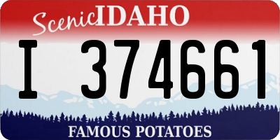 ID license plate I374661