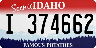 ID license plate I374662