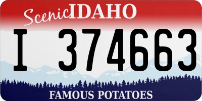 ID license plate I374663