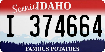 ID license plate I374664