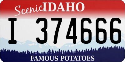 ID license plate I374666