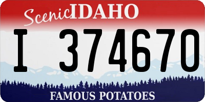 ID license plate I374670