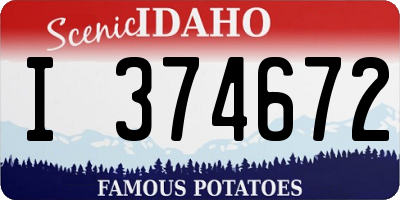 ID license plate I374672