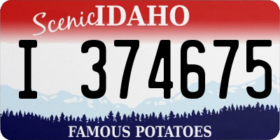 ID license plate I374675