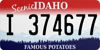 ID license plate I374677