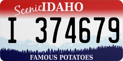 ID license plate I374679