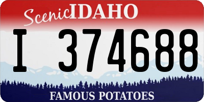 ID license plate I374688