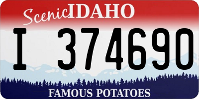 ID license plate I374690