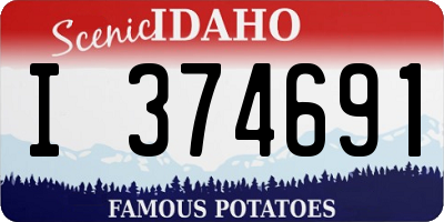 ID license plate I374691