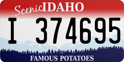 ID license plate I374695