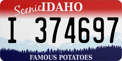 ID license plate I374697