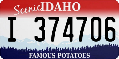 ID license plate I374706