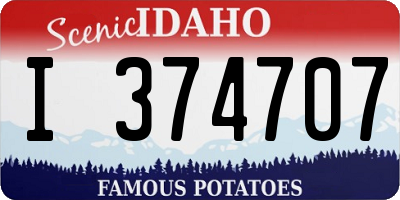 ID license plate I374707