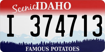 ID license plate I374713