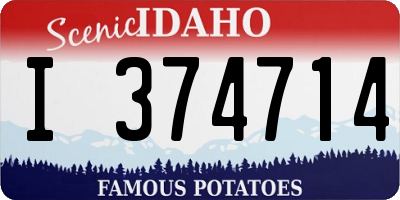 ID license plate I374714