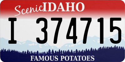 ID license plate I374715
