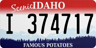 ID license plate I374717