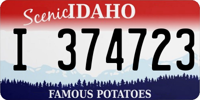 ID license plate I374723