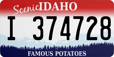 ID license plate I374728