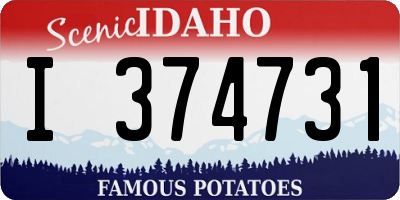 ID license plate I374731