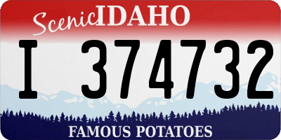 ID license plate I374732