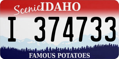 ID license plate I374733