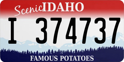 ID license plate I374737