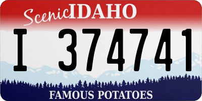 ID license plate I374741