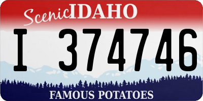 ID license plate I374746