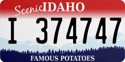 ID license plate I374747