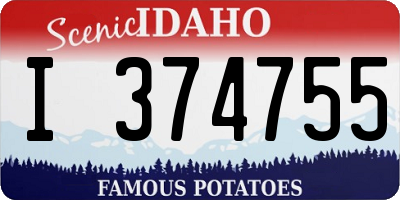 ID license plate I374755