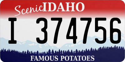 ID license plate I374756
