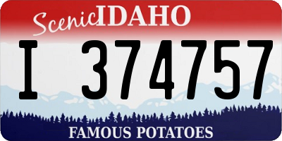 ID license plate I374757