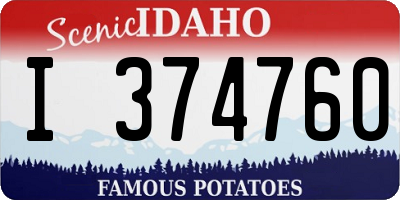 ID license plate I374760