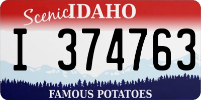 ID license plate I374763