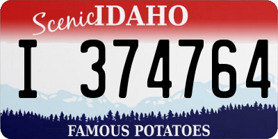 ID license plate I374764