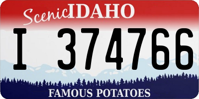 ID license plate I374766