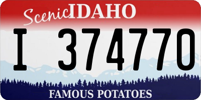 ID license plate I374770
