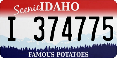ID license plate I374775