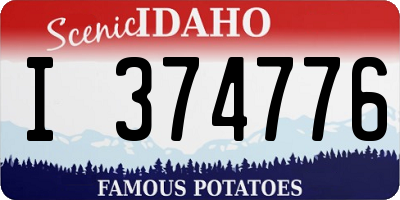 ID license plate I374776